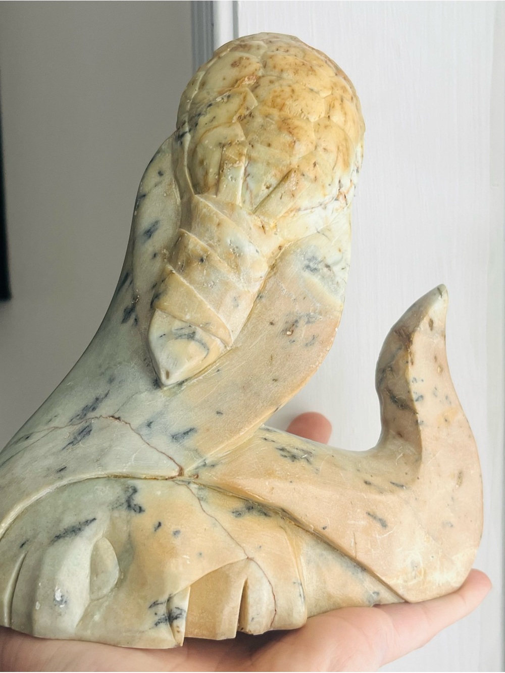 Bud Henry Iroquois Carved Soapstone Sculpture Artist Signed